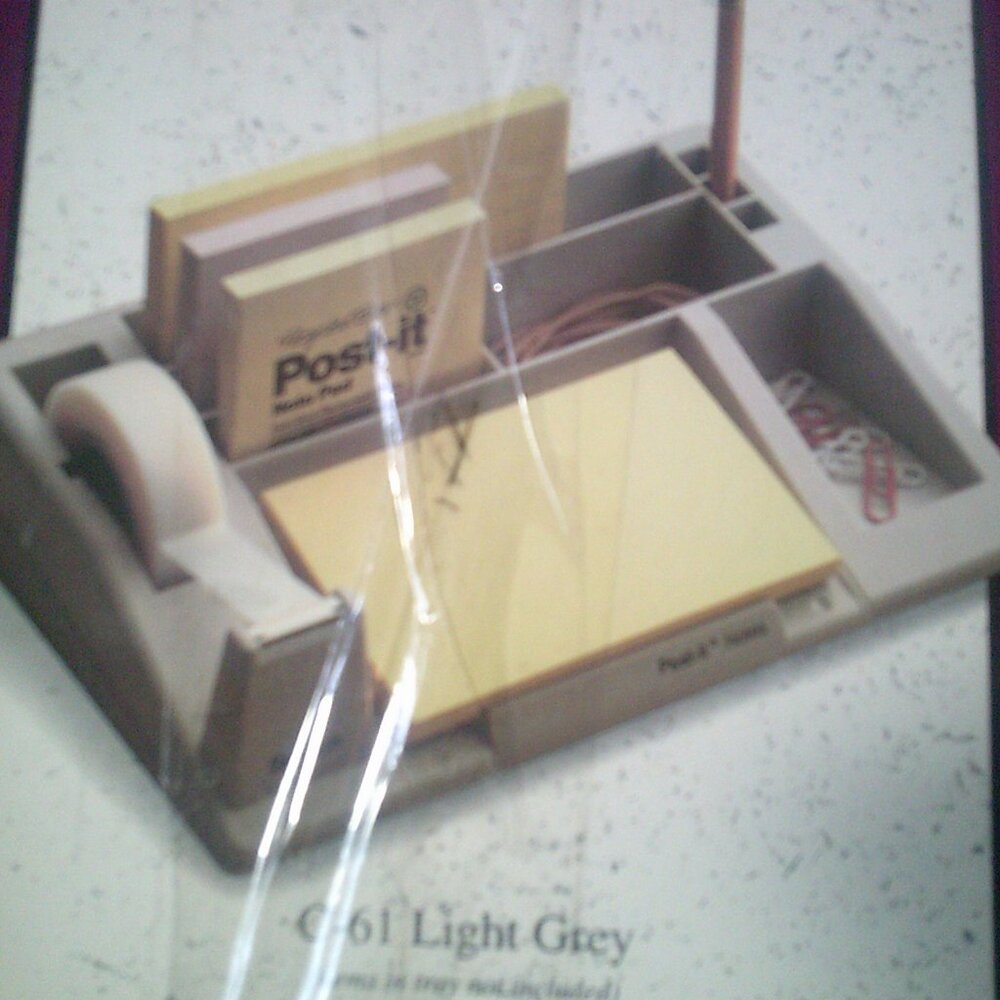 Scotch® C61 Tape And Desk Organizer, Color Beige